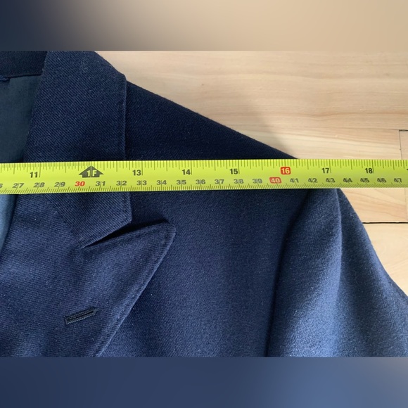 Navy Double-Breasted Blazer with Gold Buttons - Picture 9 of 10